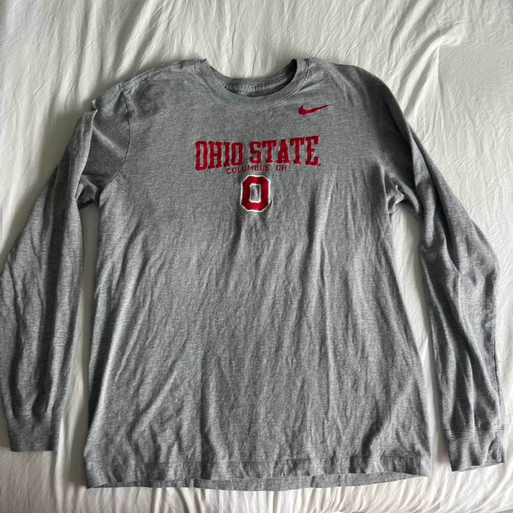 Nike Gray Ohio State Long Sleeve Tshirt